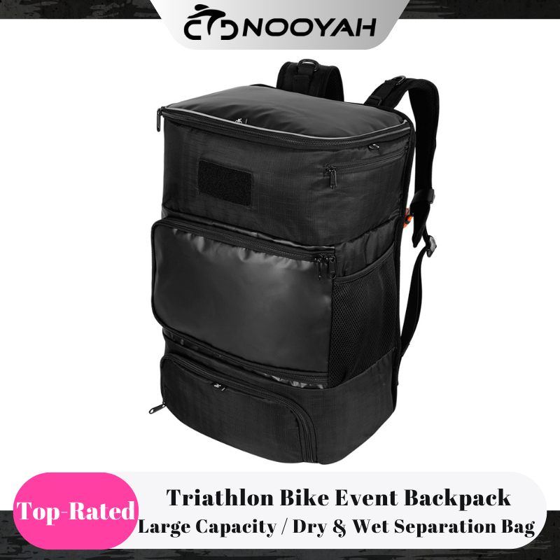 Cycling Gear Backpack - NOOYAH Bolsa para Bicicleta de Triatlón
